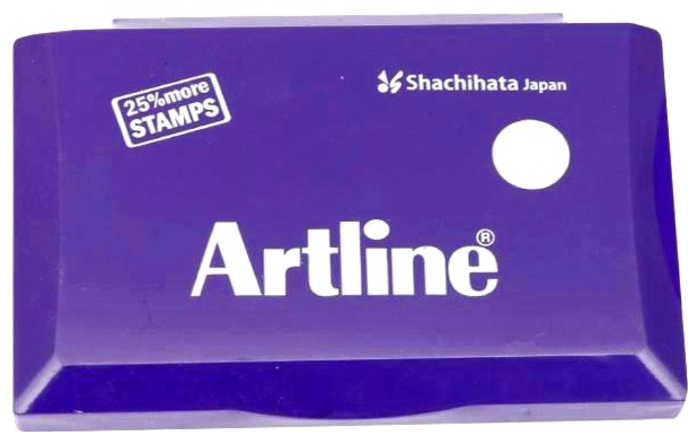 Artline Stamp Pad Medium Size 126X77 MM Violet Ink  Pack of 1