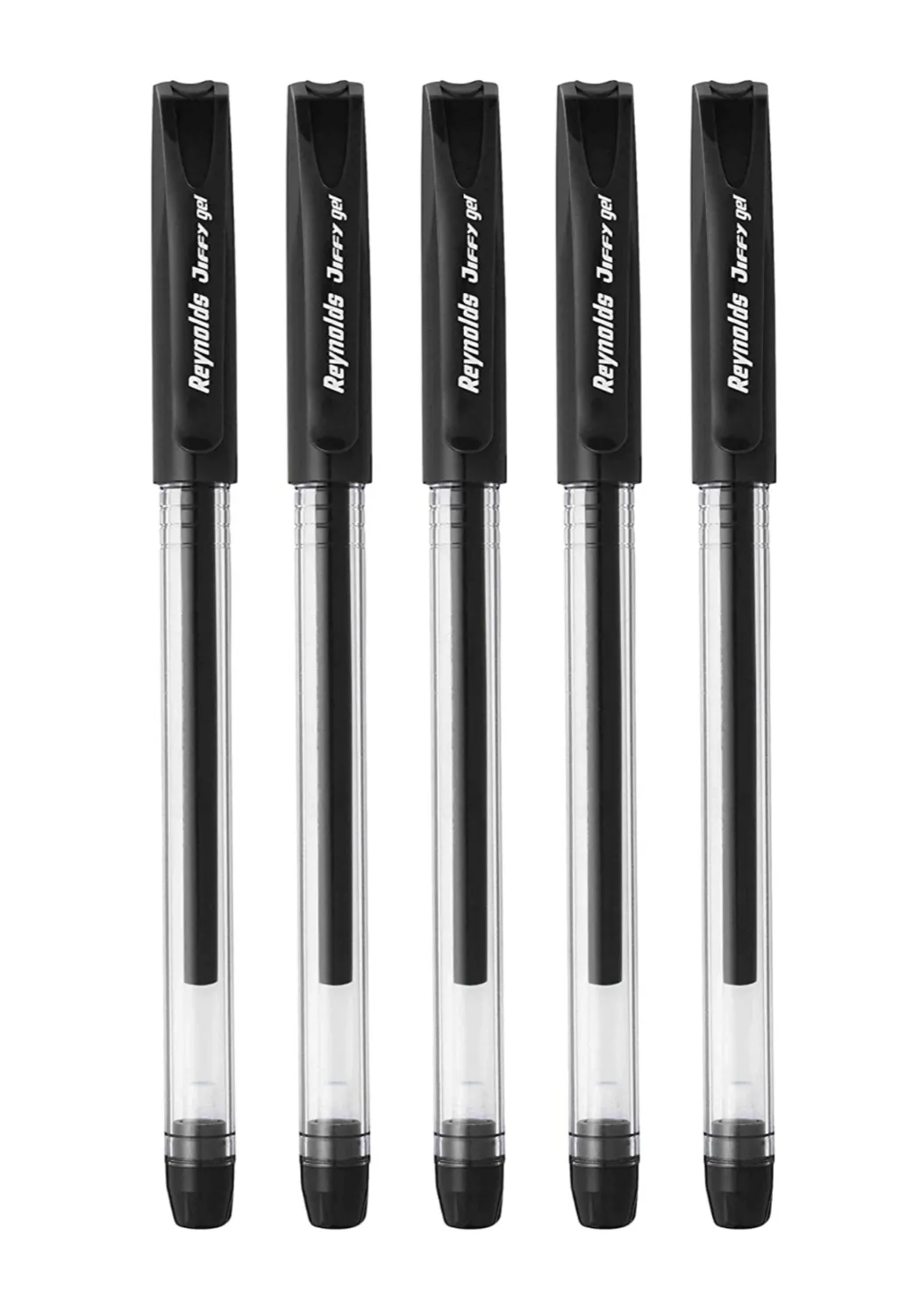 Reynolds Jiffy 0.5 mm Needle Point Gel Pens - Pack of 5 (Black)