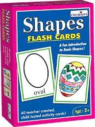 Creatives Shapes Flash Cards, 40 Cards, Age 2 & Above,