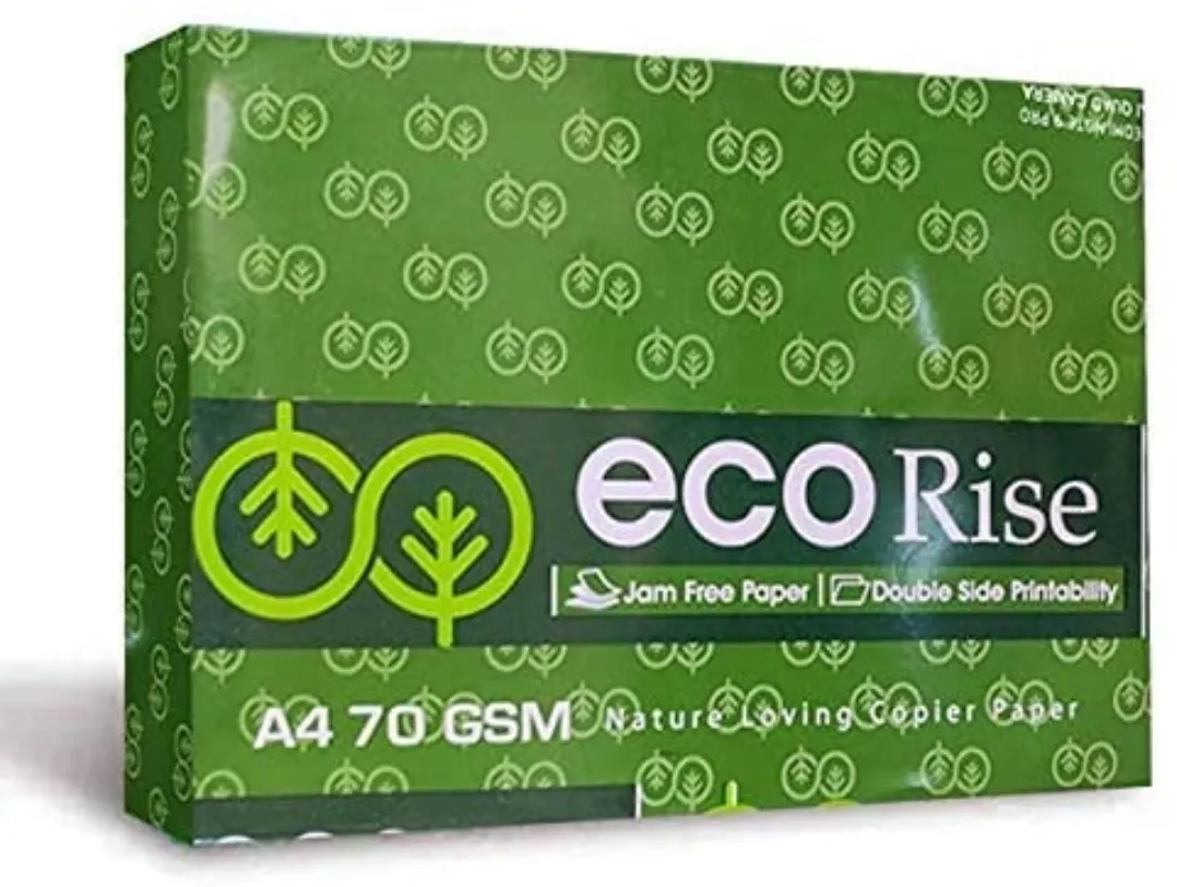 Eco Rise Printing Copy A4 Size JK Paper Eco Tree Friendly 70 GSM 500 Sheet Pack of 1