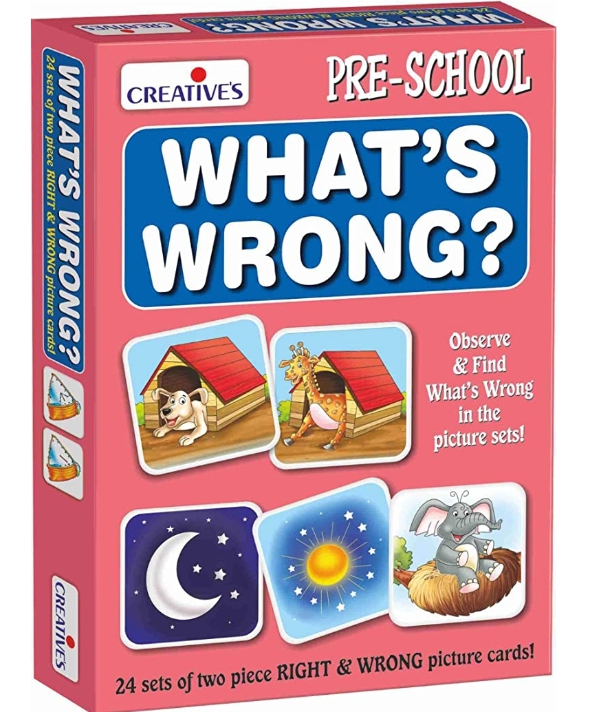Creatives What's Wrong Card Game Multi Colour 24 Sets of 2 Pieces
