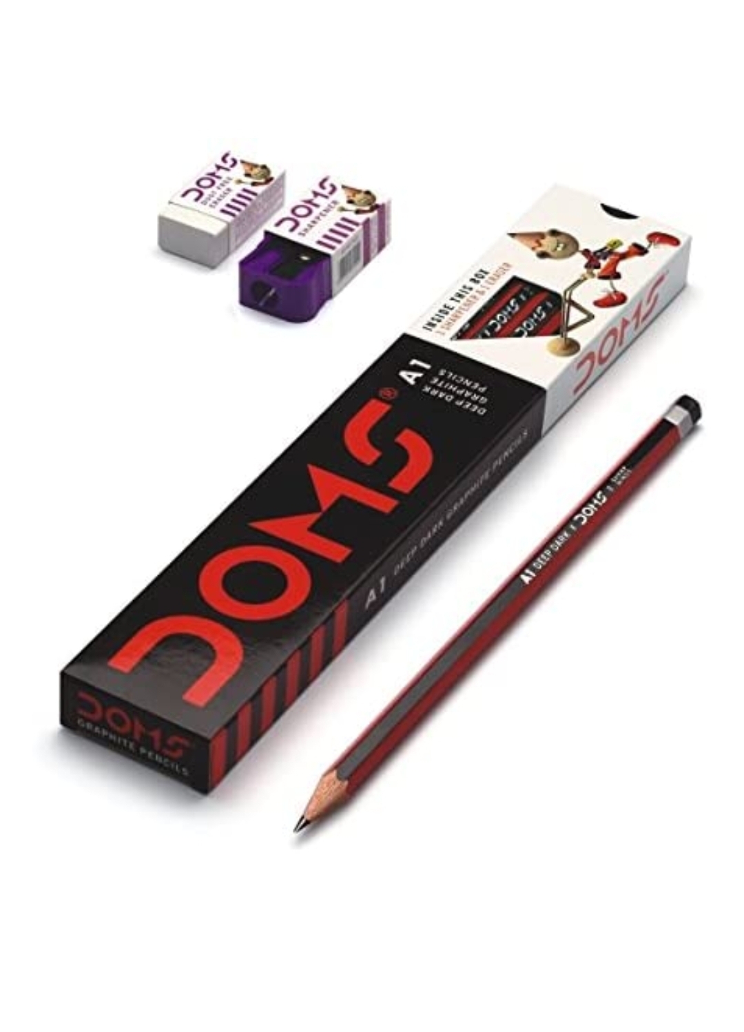 Doms A1 Deep Dark Graphite Pencil 10 Pack of 10 Pencils