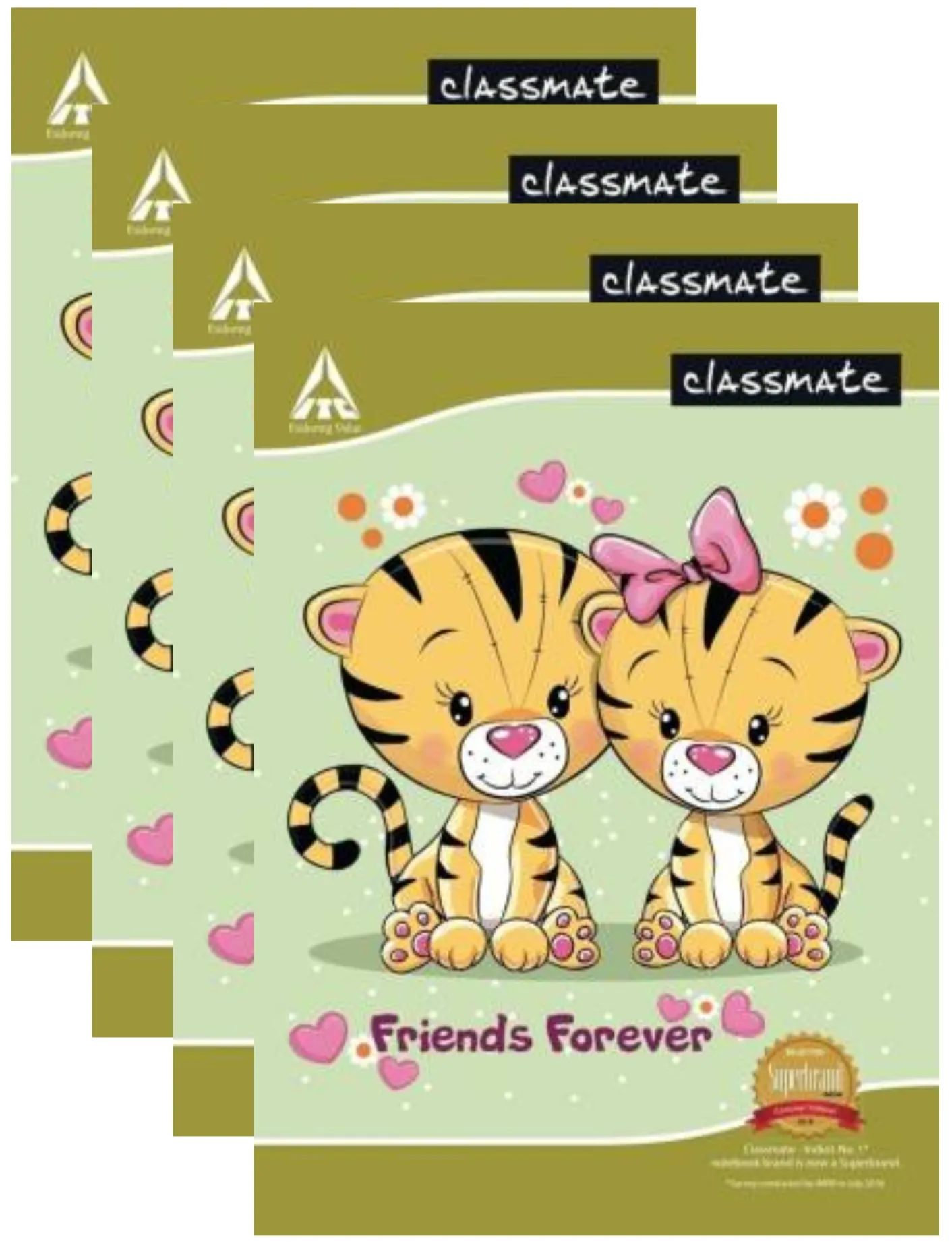 Classmate Small Notebook Test Copy Soft Cover Single Line 48 Pages 19X15.5 CM Pack of 4
