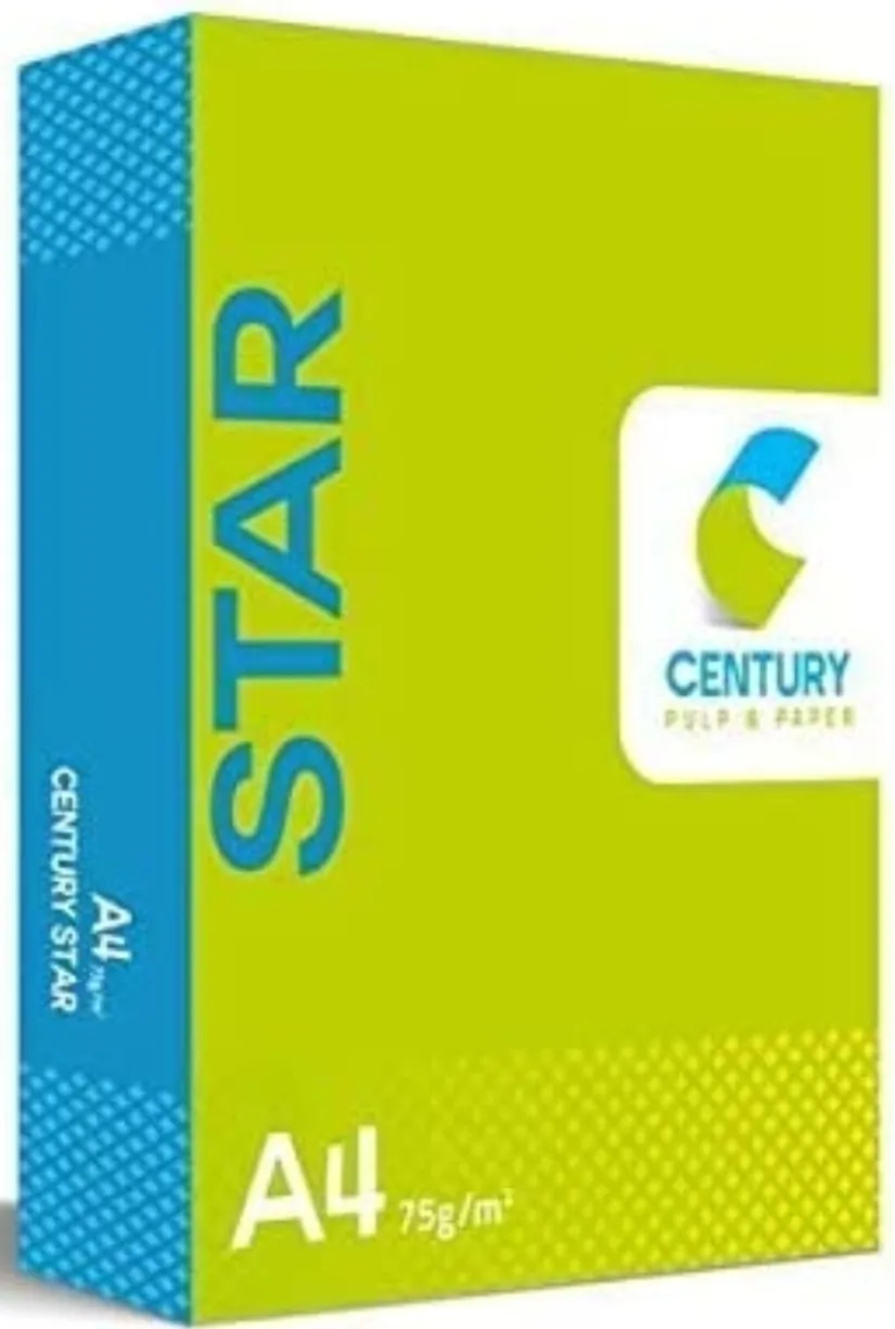 Century Star Copier  Paper A4 Size Paper 75 GSM 500 Sheet Pack of 1