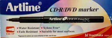 Artline CD-R/Dvd Marker (Pack Of 5Pc), Black Color, Soft and Smooth