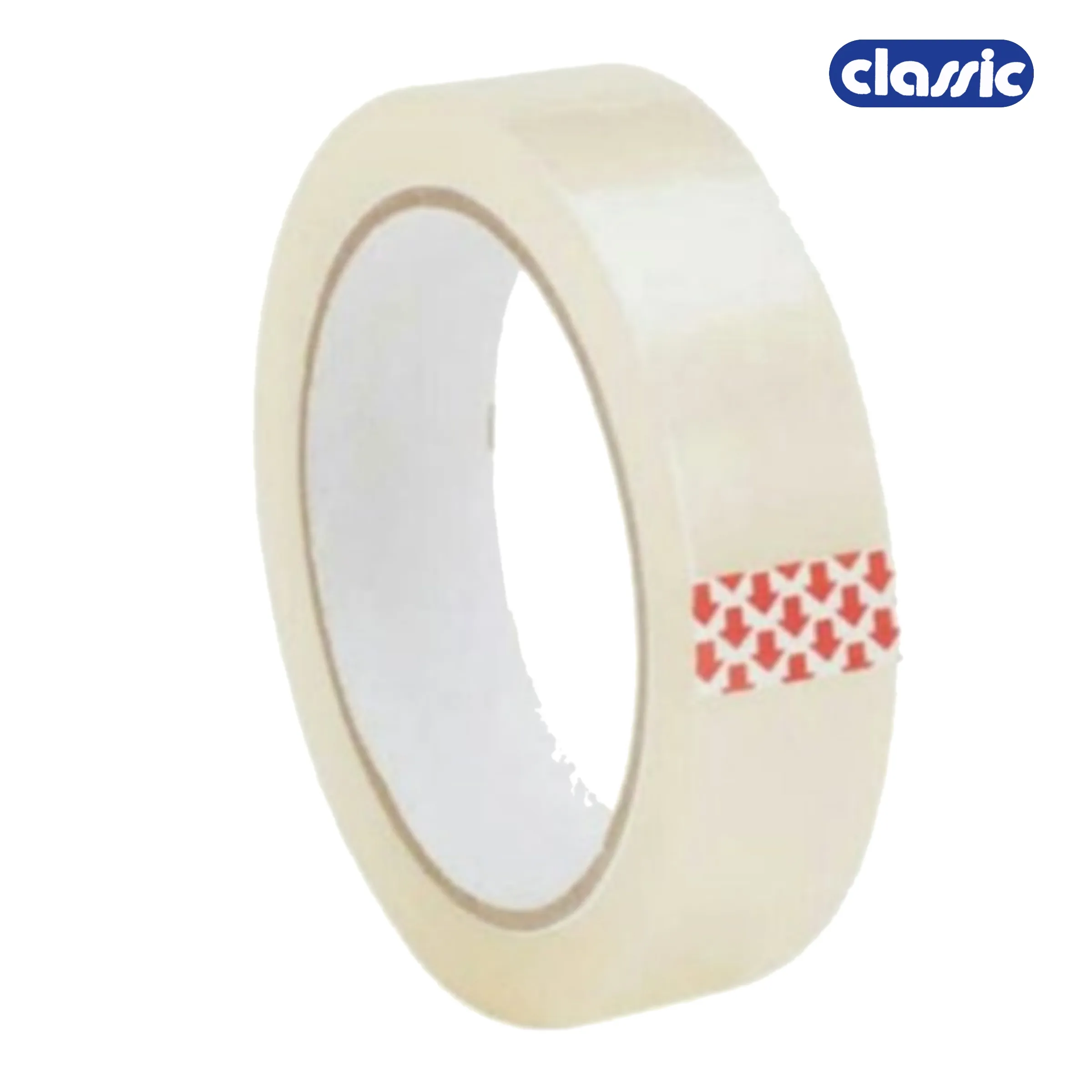 Classic 30 Micron 24 mm/1 Inch Transparent Self Adhesive Tape, Premium Quality, Pack of 1 Roll