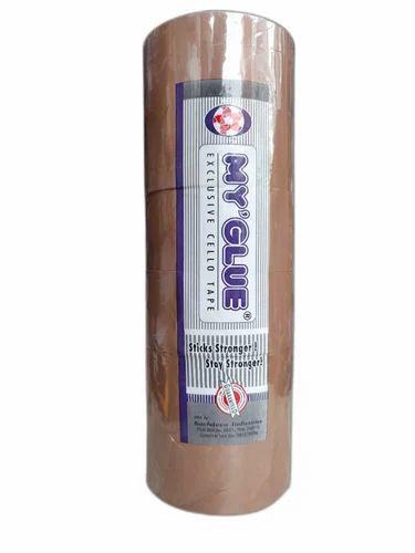 My Glue 30 Micron 48 mm/2 Inch Brown Self Adhesive Tape, Premium Quality, 1 Roll - Pack of 6