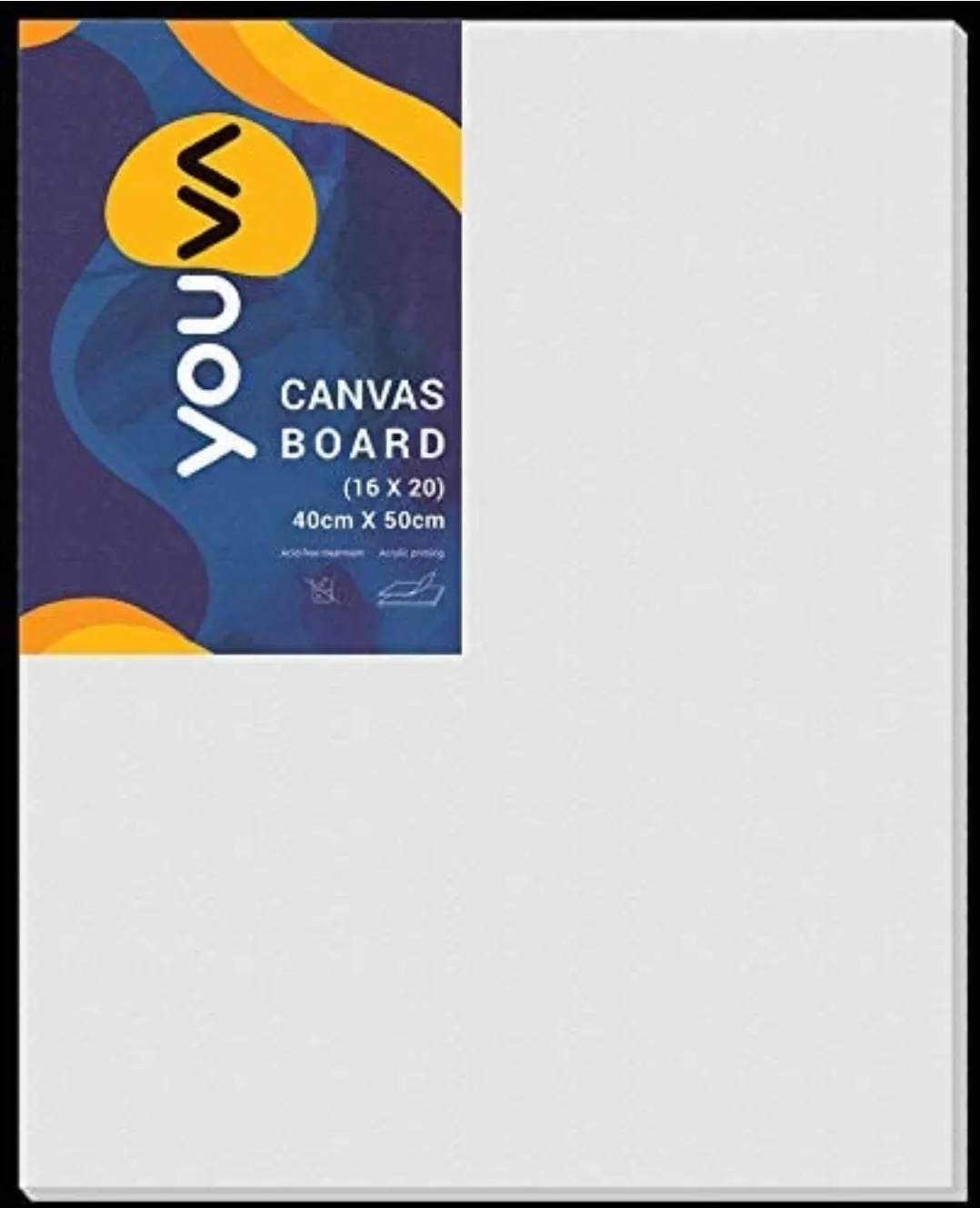 Navneet Youva Canvas Board 16X20 Inch Cotton Medium Grain Canvas Board Set of 1