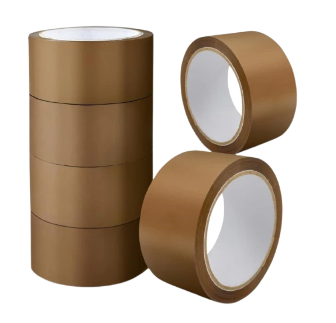 My Glue 30 Micron 3 Inch Brown packing Self Adhesive Tape, Premium Quality, 1 Pack of 4 Roll