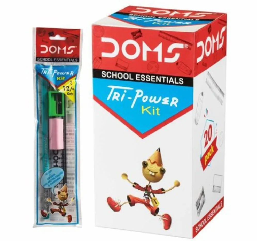Doms Tri Power School Essential Pencil Kit Pack of 10 Kit