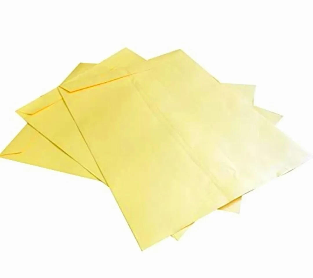Saya Yellow Laminated Envelopes, 10"X12" Pack of 10