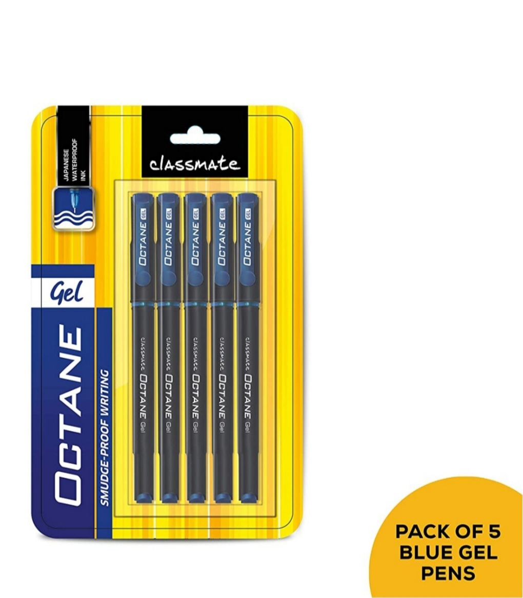 Classmate Octane Gel Pen Pack of 5 - Blue