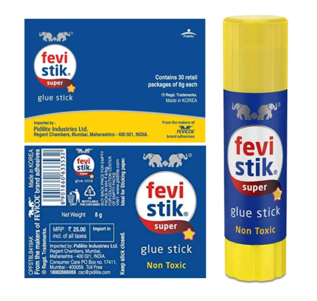 Pidilite Fevistik Glue Stick (25g) Multi-Purpose, Non Messy (Pack of 1)