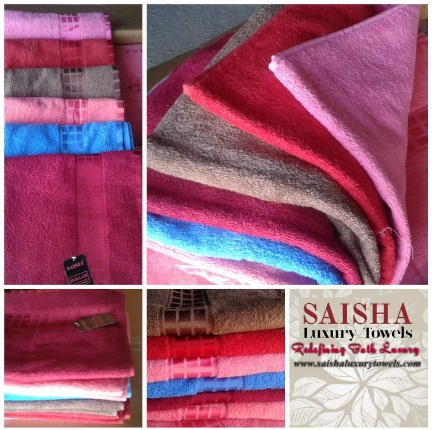 Dollar Saisha Luxury Towels, 100% Cotton ,19"X12", Pack of 2