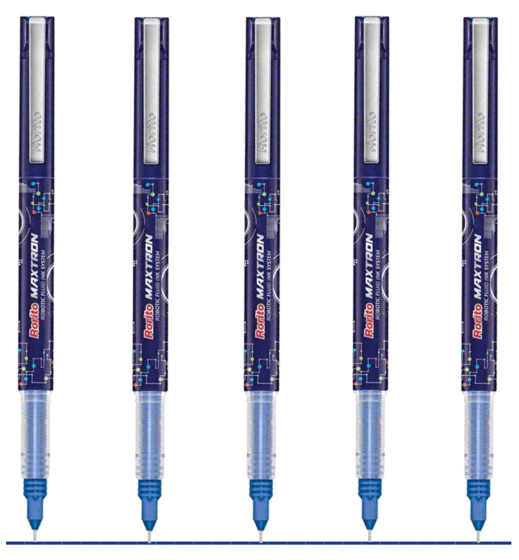 Rorito Maxtron Gel pen Blue Ink (Pack of 5)