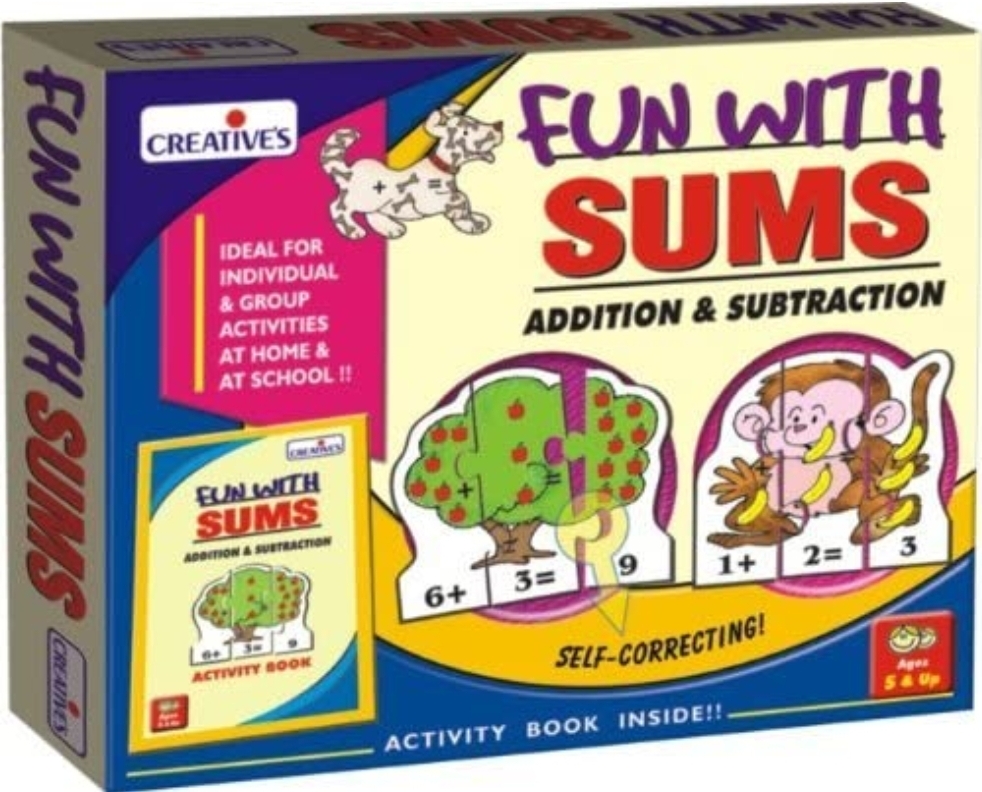 Creatives Fun With Sums Addition and Subtraction Puzzle With Activity Book