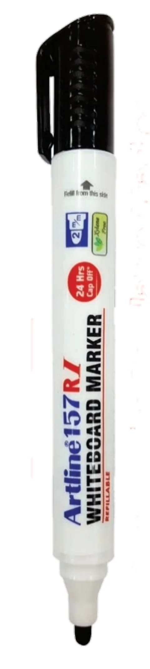 Artline White Board Marker 157 RI Refillable Black Colour Pack of 1 Marker