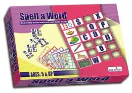 Creatives Spell a Word, Board Game, Double Side Board Game, Age 5 and Above,
