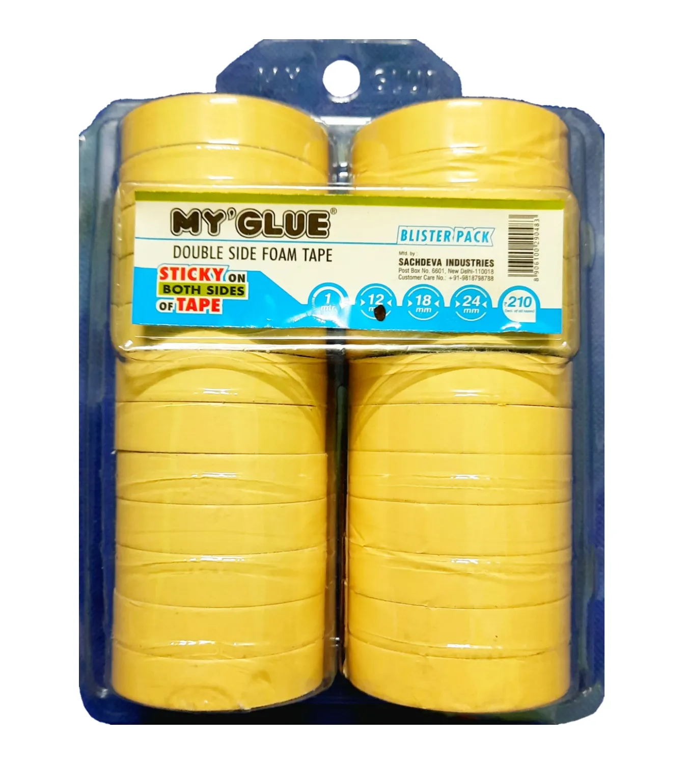 My Glue Multi-Purpose Double-Sided Mounting  Foam Tape  (12mmX5yards, Pack of 24)