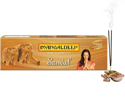 Mangaldeep Puja Agarbattis Sandal Fragrance, 160 Sticks Pack,
