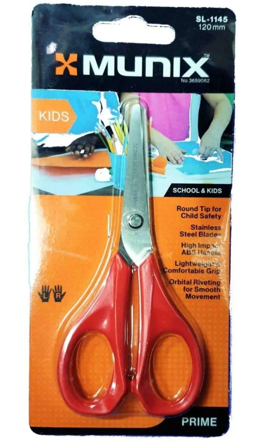 Kangaro Munix Scissors SL - 1145, 120 mm , ( School & Kids ) Pack of 1
