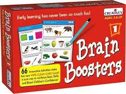Creatives Brain Boosters 1, Pre- School, Age 3 & Above, Wipe Off Surface Card