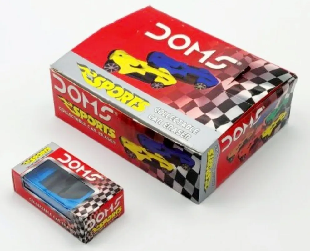 Doms Eraser Sports Car Coloured Sented Eraser Pack of 12 Eraser