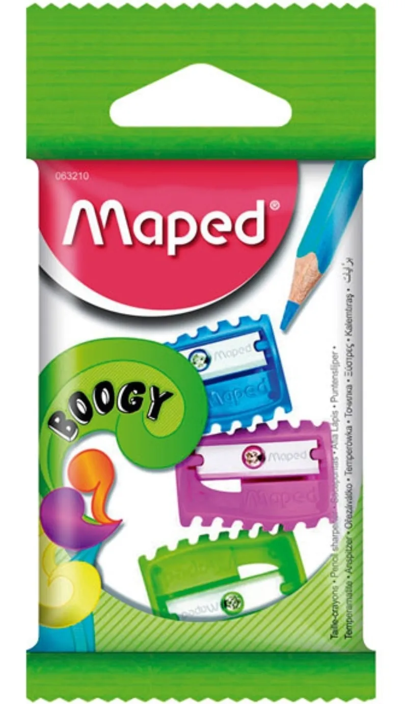 Maped Boogy 1 Hole Pencil Sharpener Pack of 6