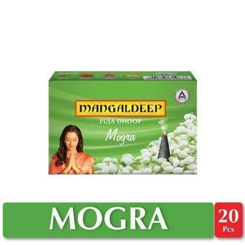 Mangaldeep Pooja Dhoop Mogra Fragrance, 20 Sticks,