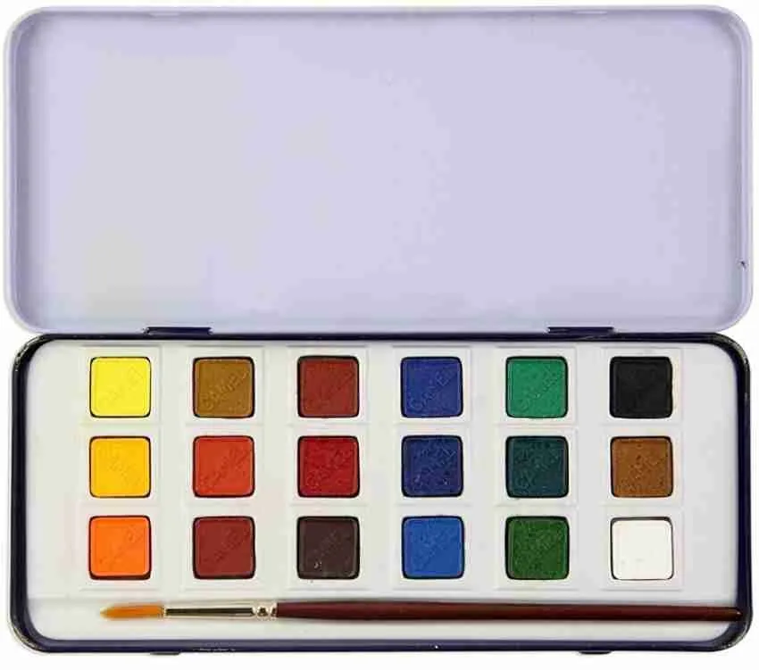 Camel , Camlin Artist Water Colour Cakes - 18 Shades  (Multicolor) Pack of 1 Box