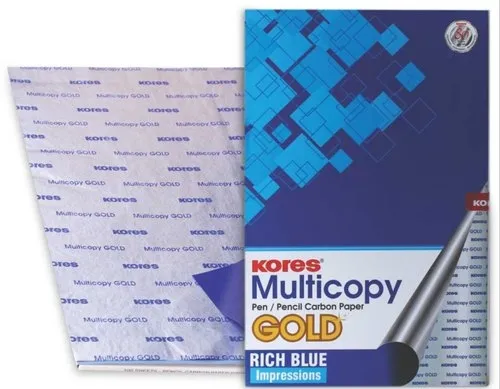 Kores Multicopy Pen/ Pencil Carbon Paper, Gold Rich Blue Impression 100 Sheet inside Pack, (Pack of 3)