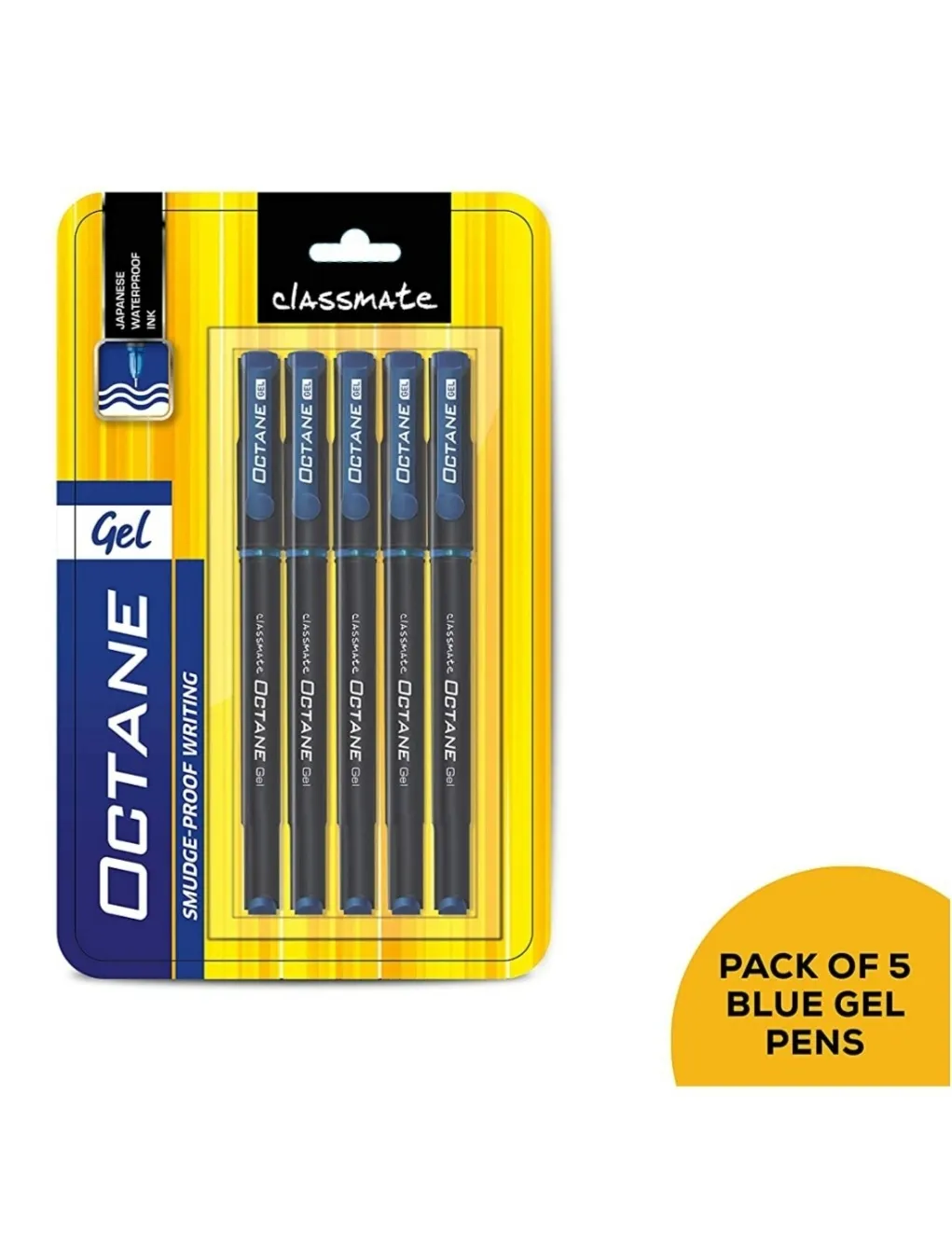 Classmate Octane Gel Pen Pack of 5 - Blue