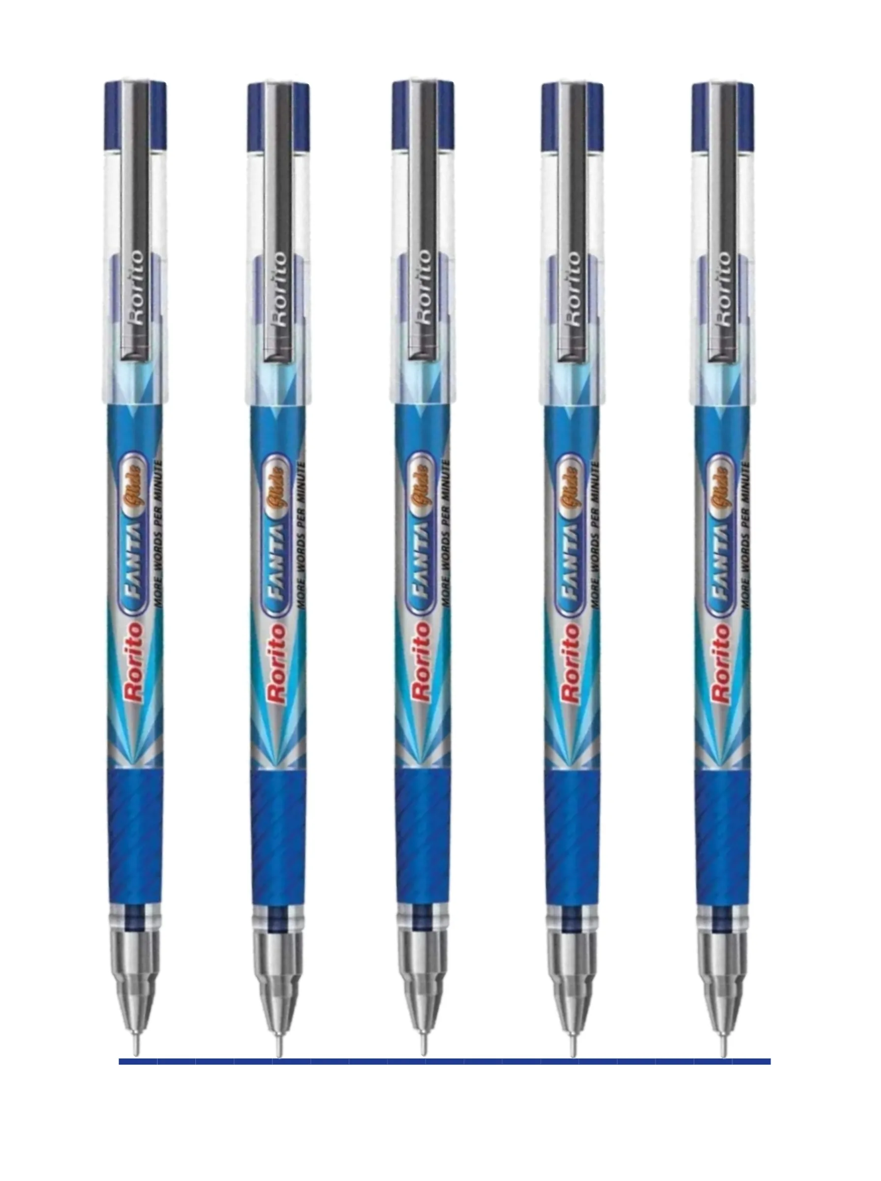 Rorito Fanta Glide Pen (Blue) - Pack of 5