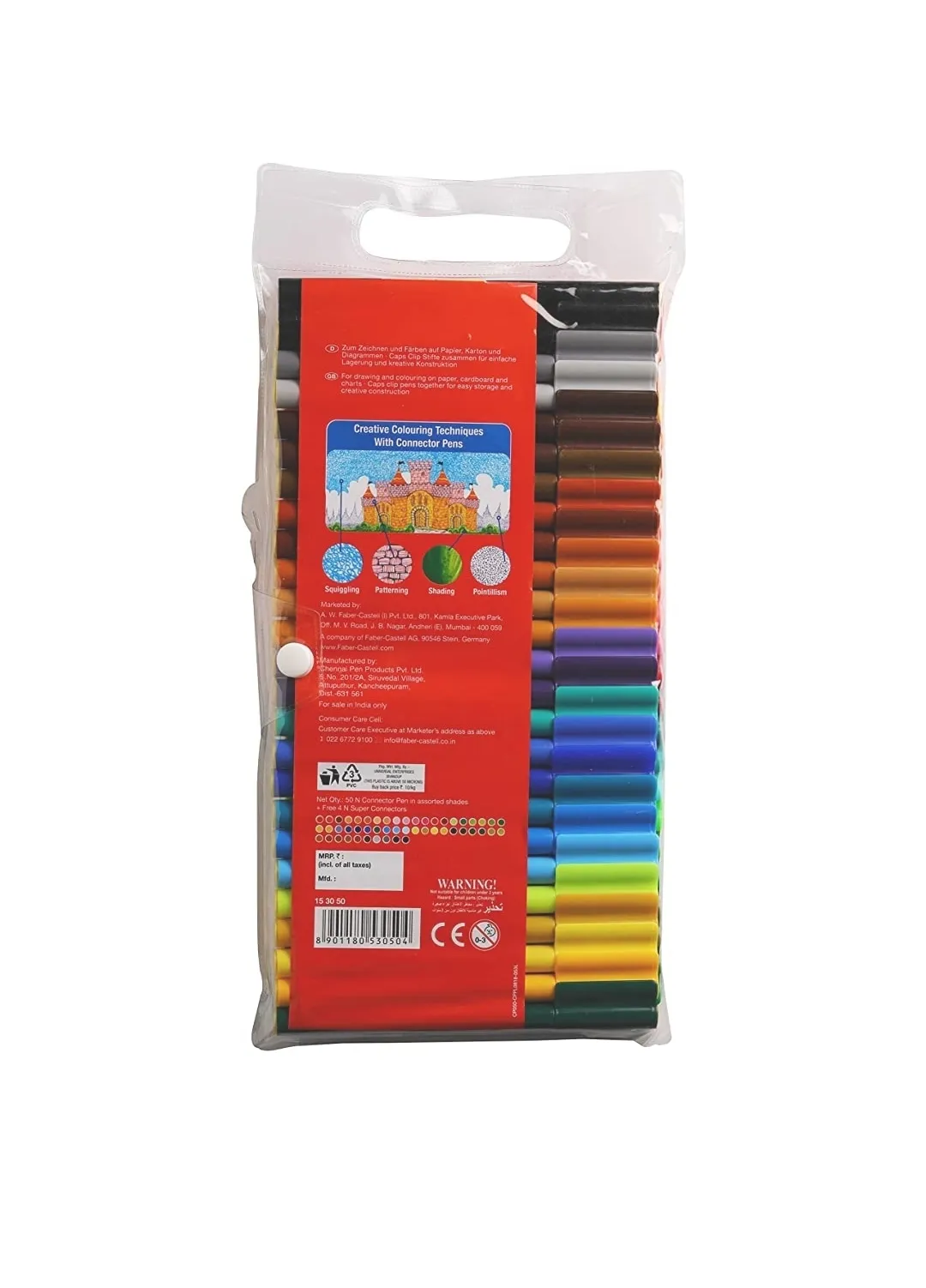 Faber Castell Connector Pens Assorted Set of 50