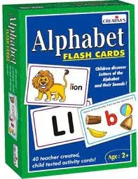 Creatives Alphabet Flash Cards, 40 Cards, Age 2 & Above