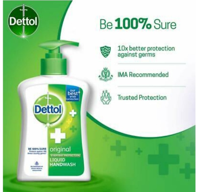 Dettol Original Liquid Hand Wash, 200ml, With Free 175 ml Refill