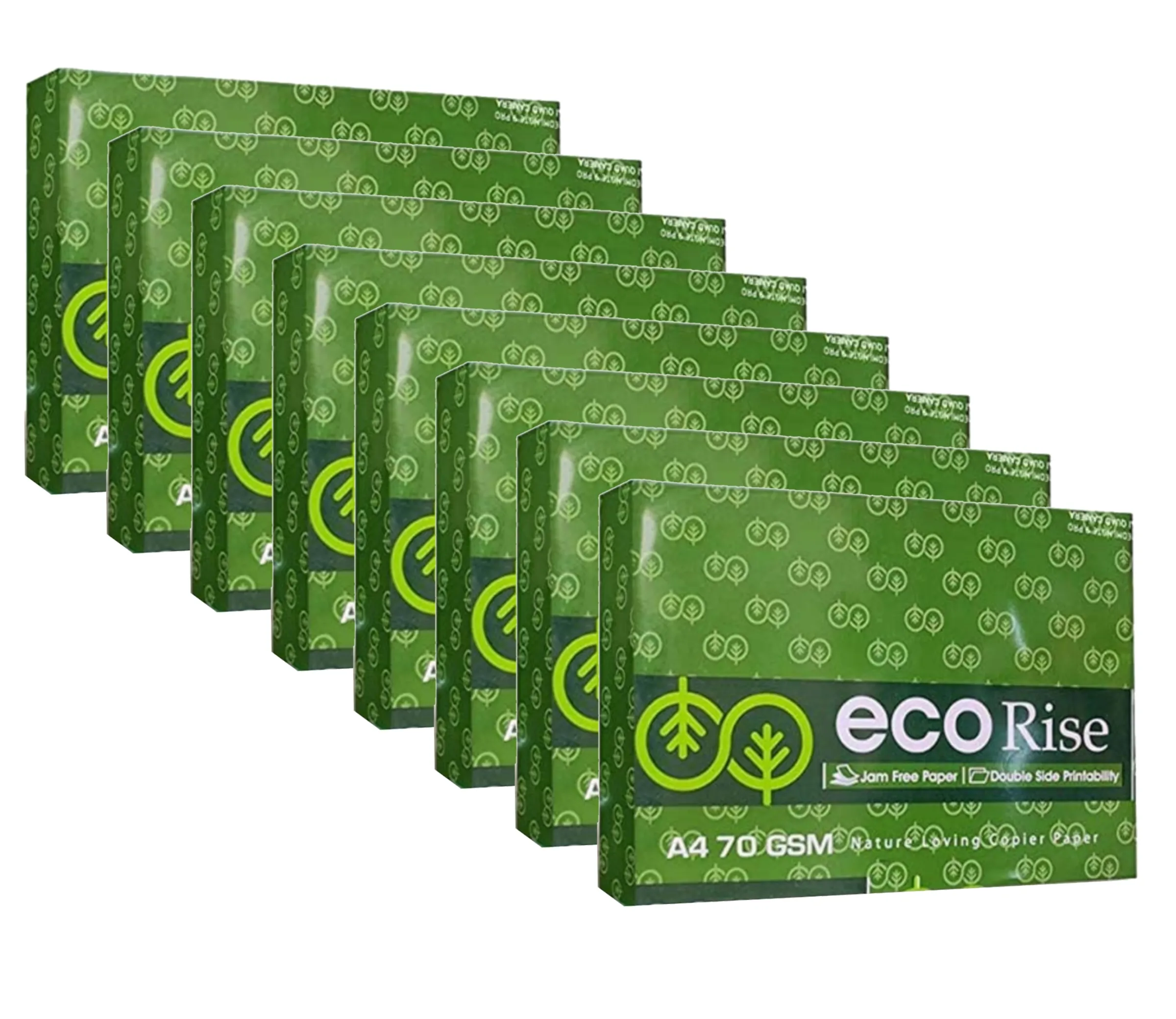 Eco Rise Printing Copy A4 Size JK Paper Eco Tree Friendly 70 GSM 500 Sheet Pack of 8