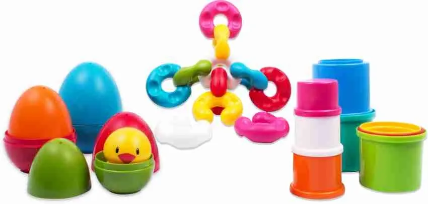 Funskool Giggles Stack N Nest Toy Set Multi Colour Stack Nest Explore Colourful Pieces