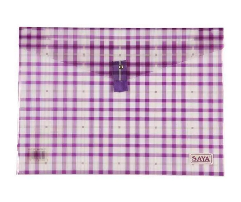 Saya Clear Bag Superior, SY - 339, Purple, 35.5 X 25.5 cm, Pack of 1