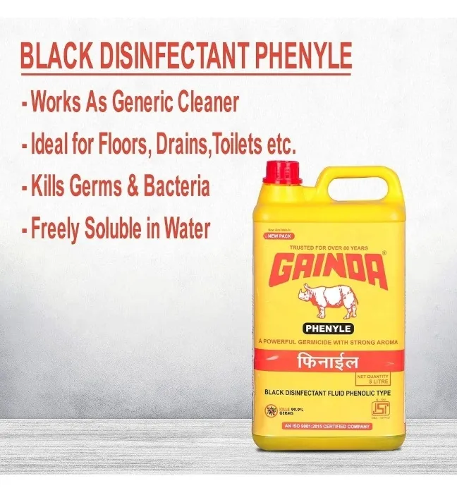 Gainda Black Phenyl Floor Cleaner 5Liter, Powerful Disinfectant & Germicide