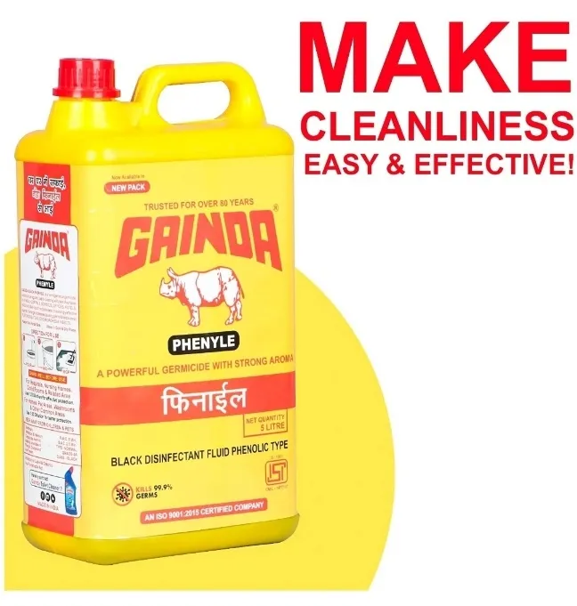 Gainda Black Phenyl Floor Cleaner 5Liter, Powerful Disinfectant & Germicide