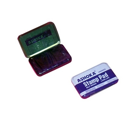 Ashoke Stamp Pad Medium Size 126X77 MM Violet Ink  Pack of 1