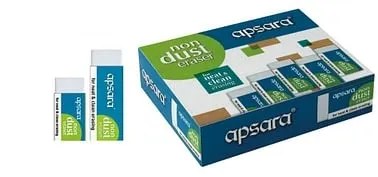 Apsara Non- Dust Regular Erasers, 1 Pack of 20 Pcs