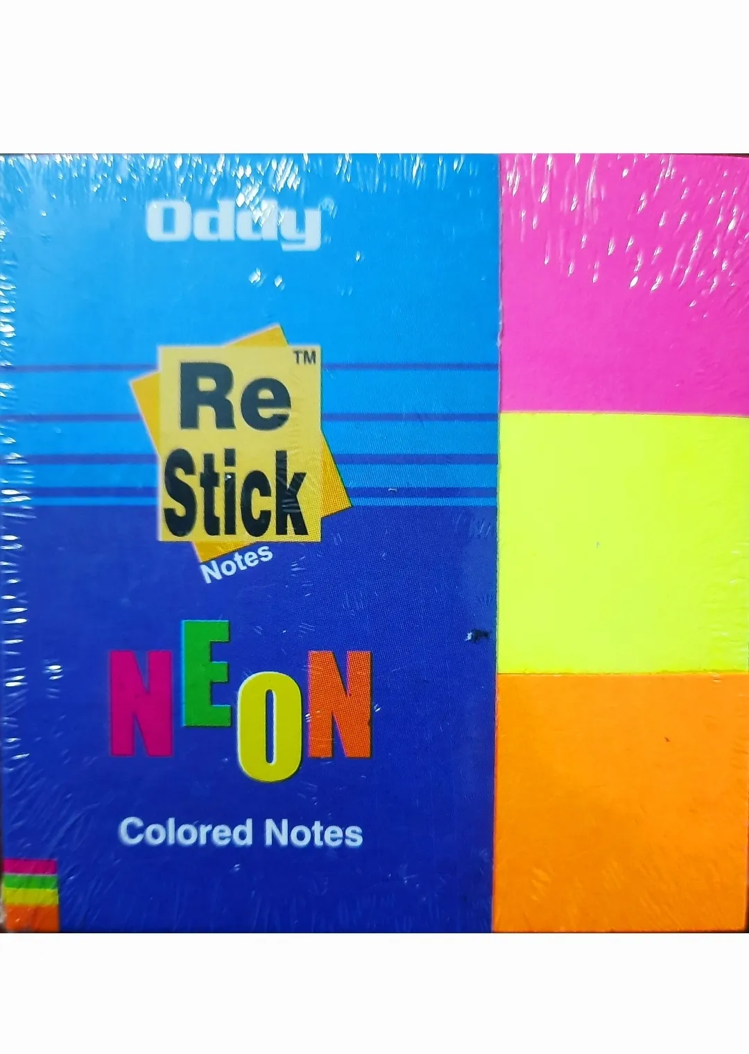 Oddy Neon 1''X3'' (25X75 mm) Re Stick Notes, Multi Colour 240 Sheets Per Pad Pack of 10