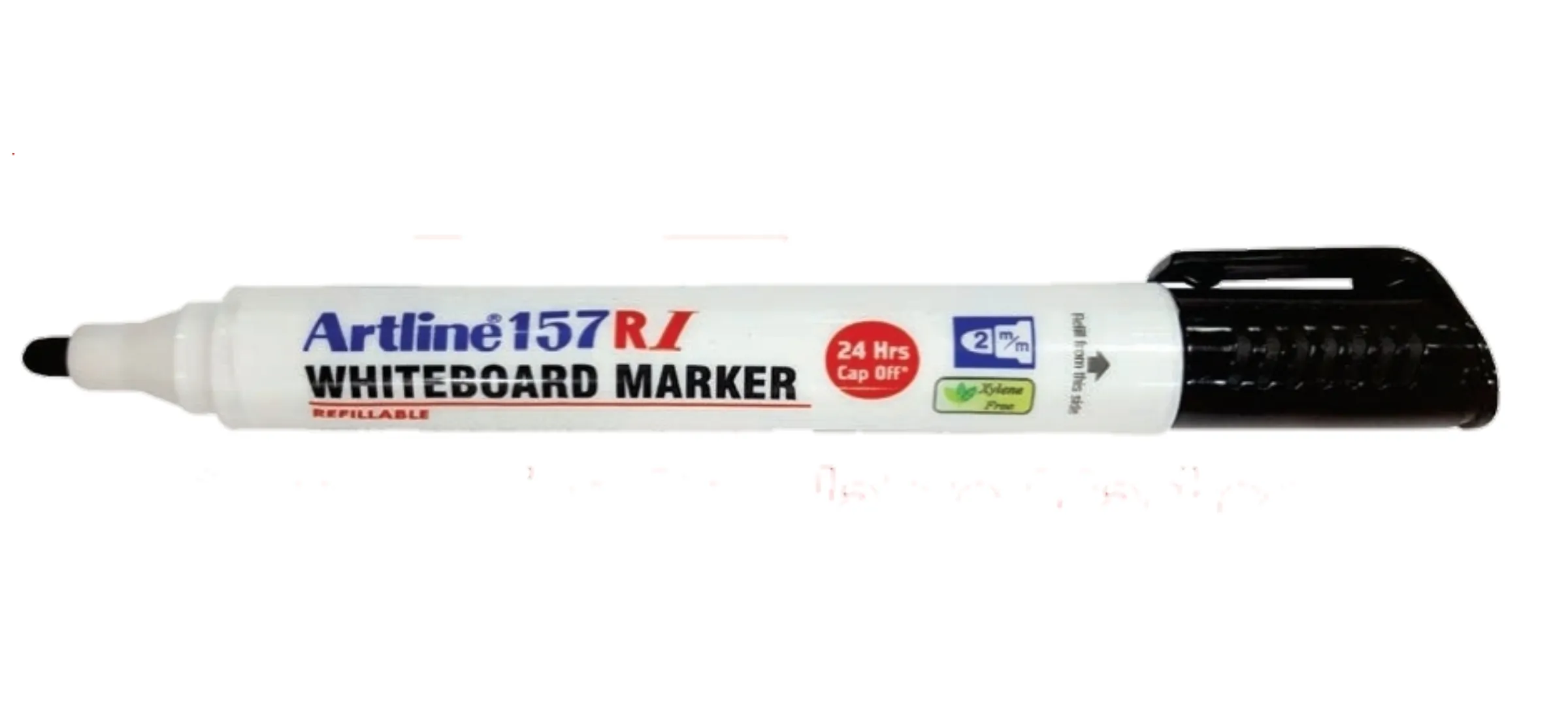 Artline White Board Marker 157 RI Refillable Black Colour Pack of 5 Marker
