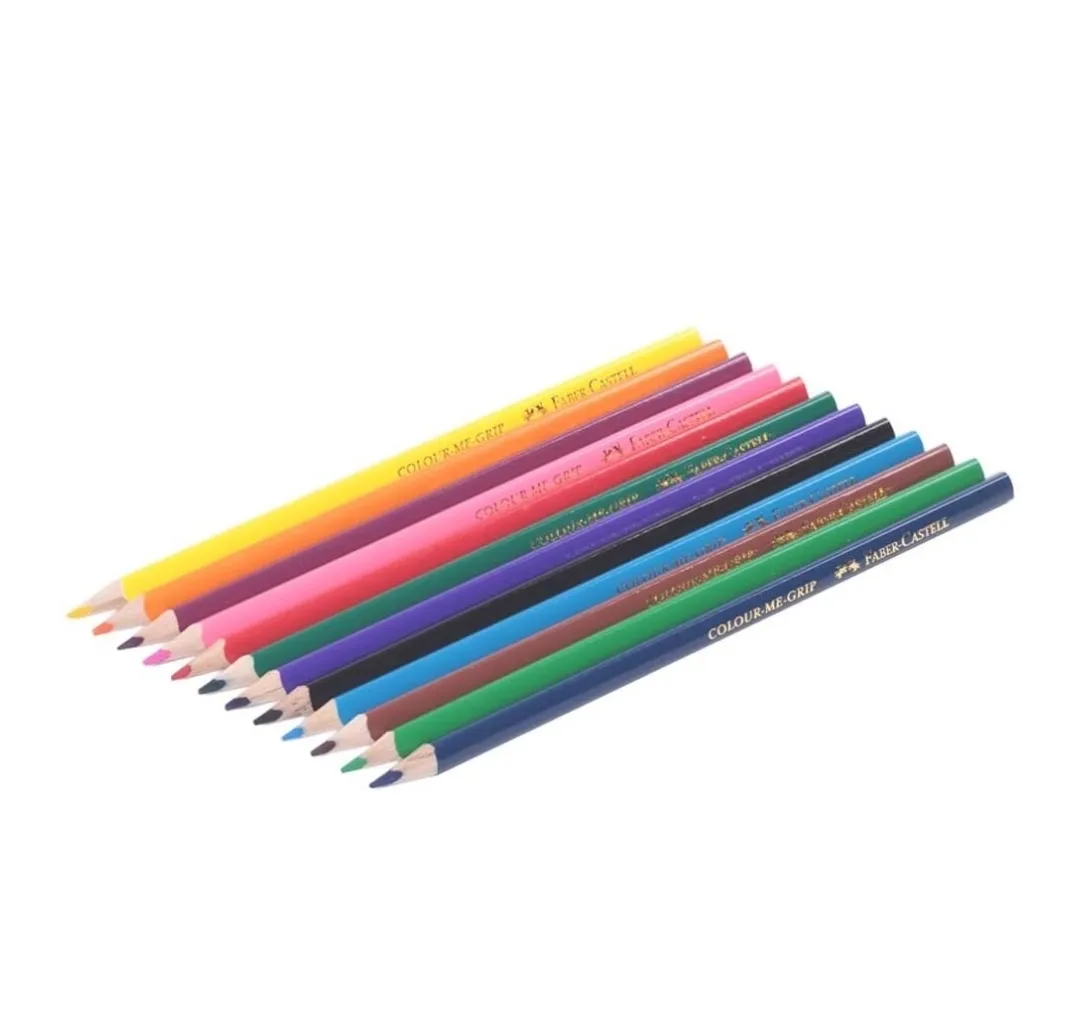 Faber Castell Colour ME Grip Triangular Shape Regular Size Colour Pencil Assorted Pack of 12