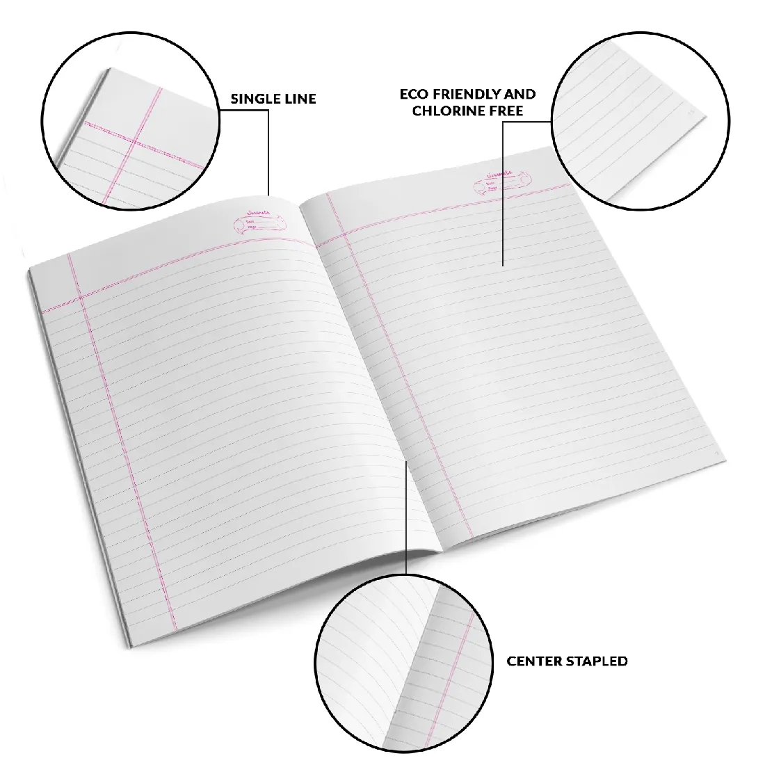 Classmate Hindi Notebook Soft Cover Single Line 172 Pages 24X18 CM Pack of 1