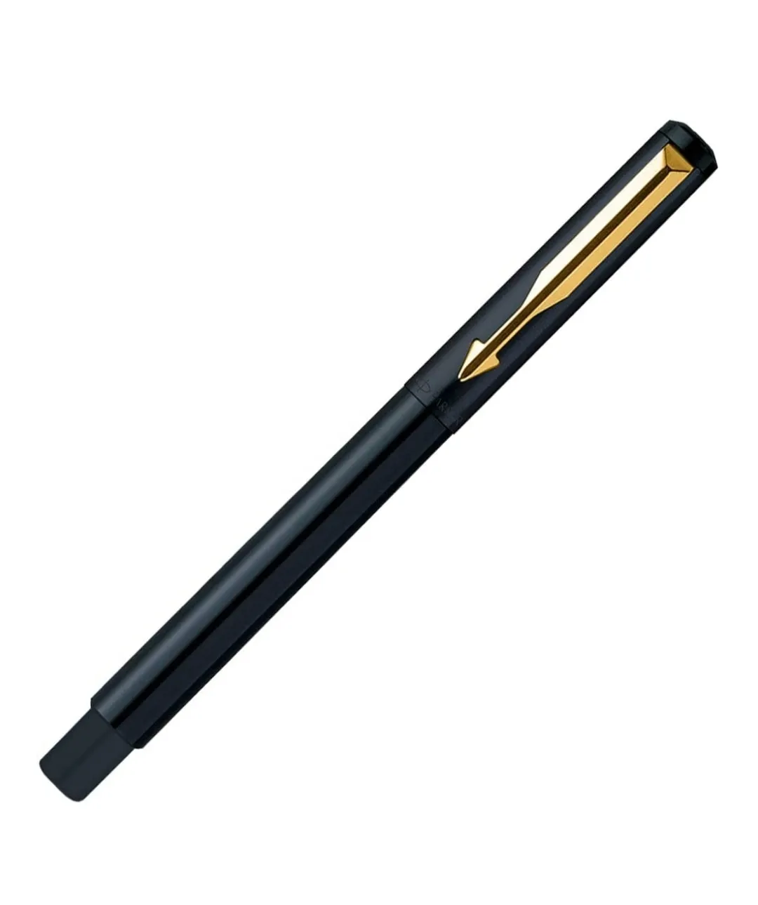 Parker Vector Standard Gold Trim Roller Ball Pen (Pack of 1) Black Body
