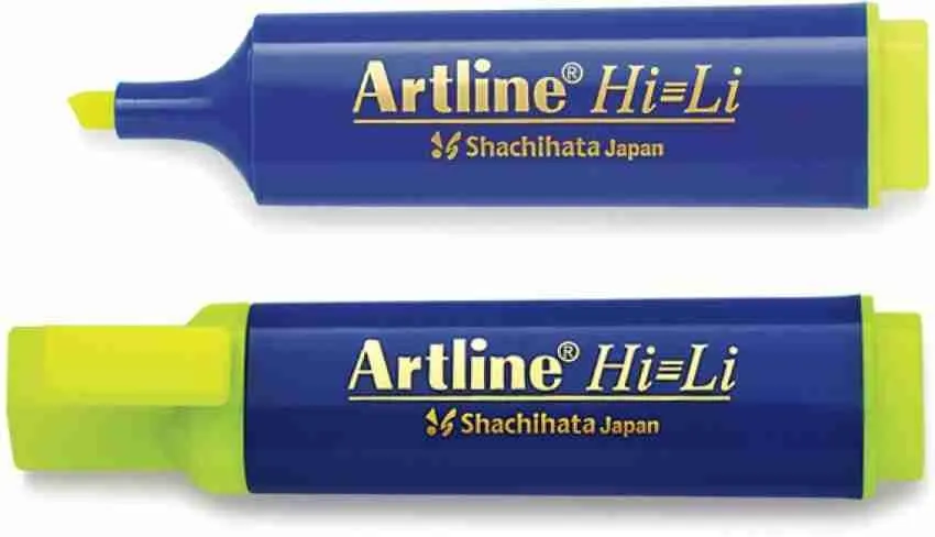 Artline Hi-Li Highlighter, Pack of 5 Mix Colours