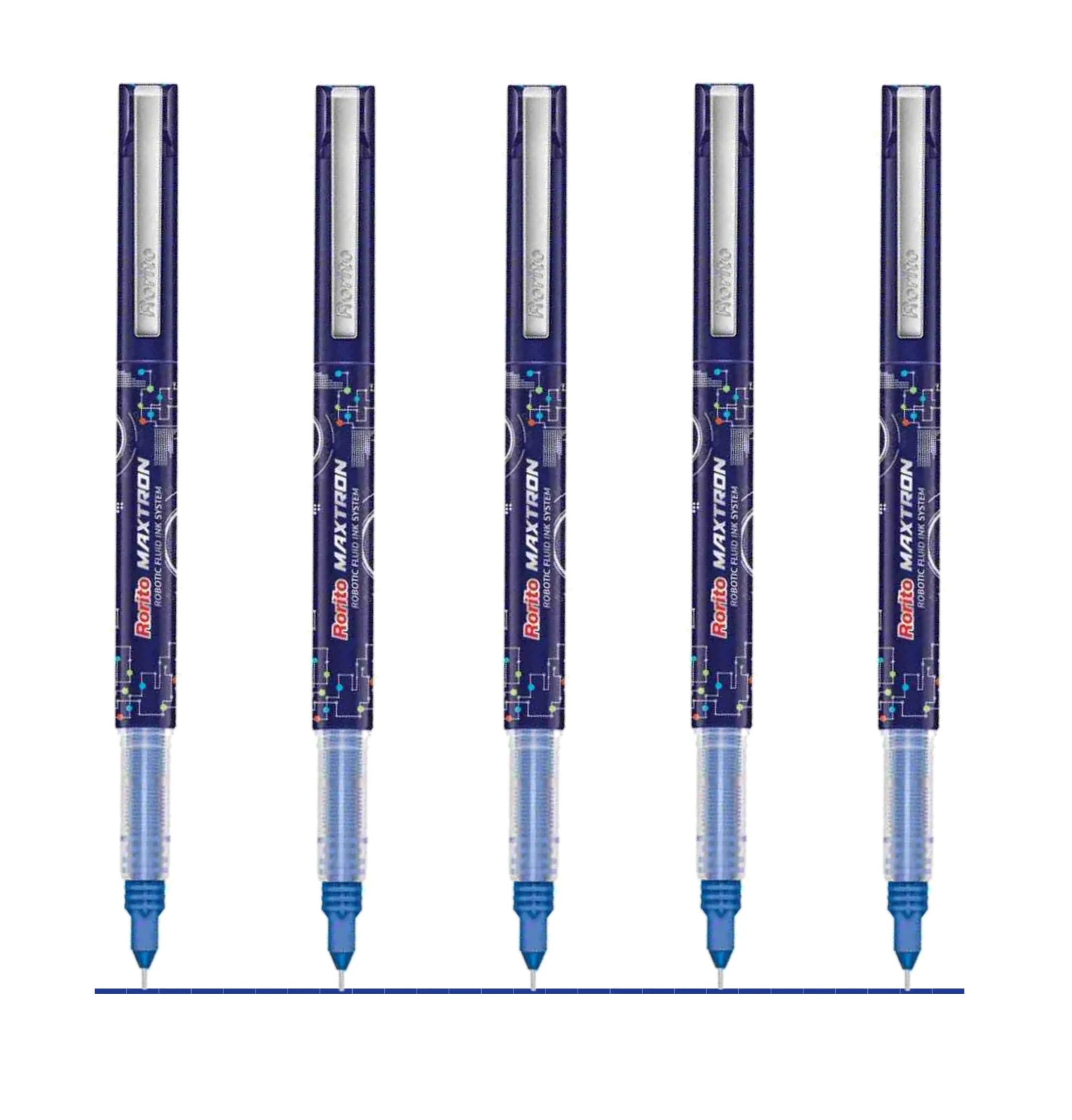 Rorito Maxtron Gel pen Blue Ink (Pack of 5)
